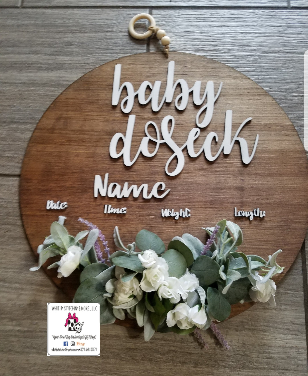 Unisex Floral Baby Door Hanger